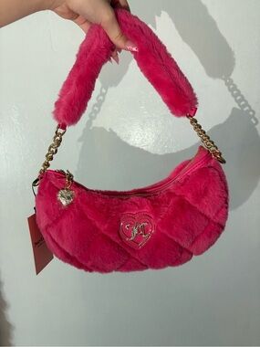Juicy couture pink fluffy shoulder bag